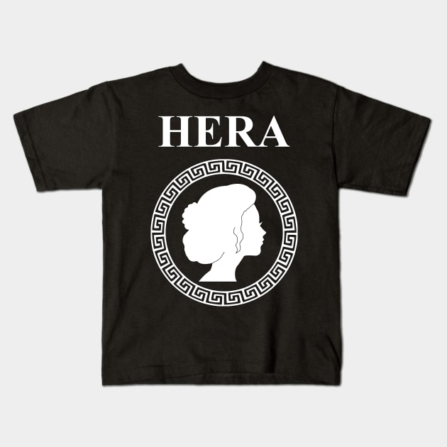 Hera Ancient Greek Goddess Queen of Olympus Kids T-Shirt by AgemaApparel